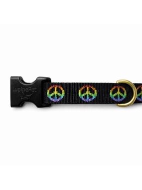 Lupine Original Woofstock Peace Sign Dog Collar Size Small